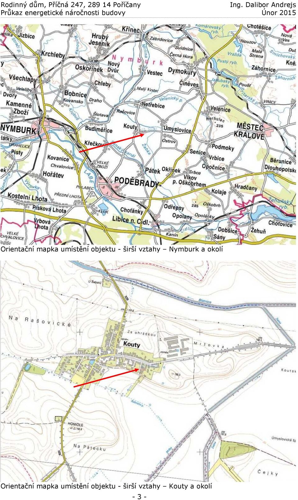 2015 Orientační mapka umístění objektu - širší vztahy