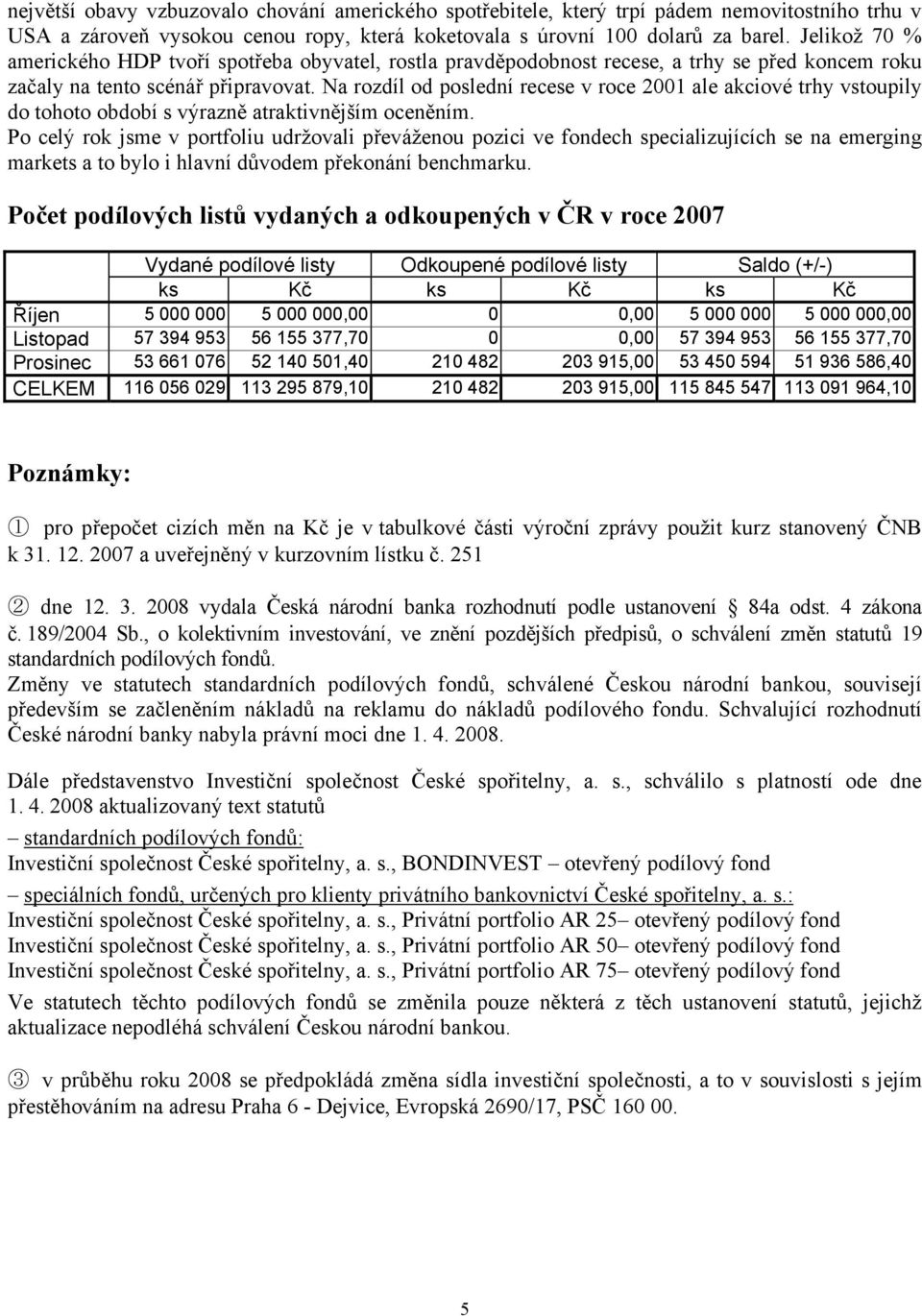 Na rozdíl od poslední recese v roce 2001 ale akciové trhy vstoupily do tohoto období s výrazně atraktivnějším oceněním.