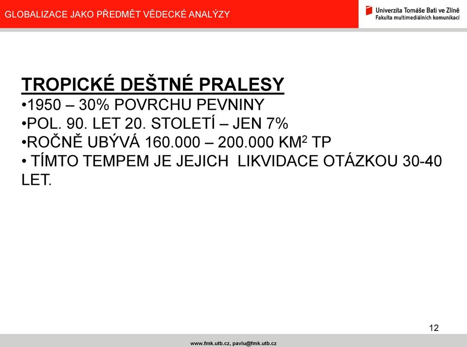 STOLETÍ JEN 7% ROČNĚ UBÝVÁ 160.000 200.
