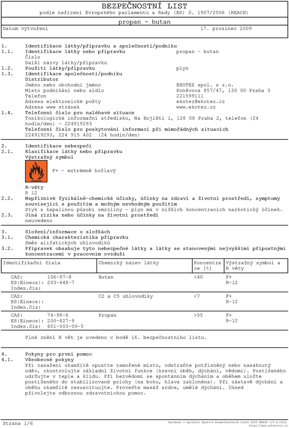 cz Adresa www stránek www.ekotez.cz 1.4.