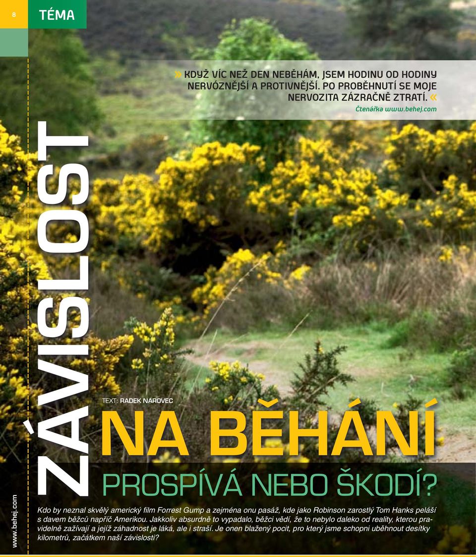 Jakkoliv absurdně to vypadalo, běžci vědí, že to nebylo daleko od reality, kterou pravidelně