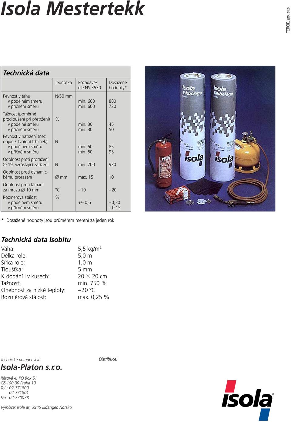 50 85 v pfiíãném smûru min. 50 95 Odolnost proti proraïení 19, vzrûstající zatíïení N min. 700 930 Odolnost proti dynamickému proraïení mm max.