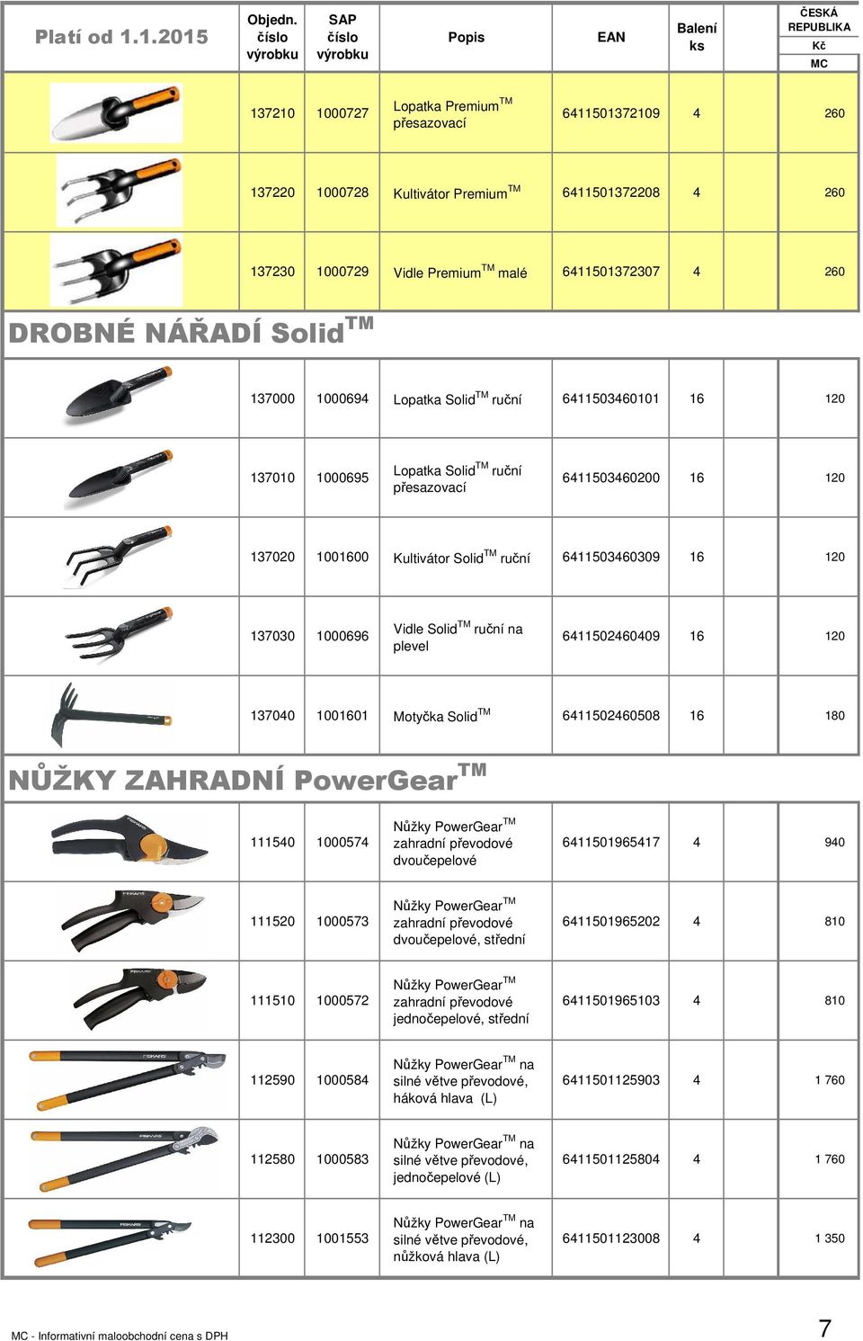 Vidle Solid TM ruční na plevel 6115026009 16 120 13700 1001601 Motyčka Solid TM 61150260508 16 180 NŮŽKY ZAHRADNÍ PowerGear TM 11150 100057 Nůžky PowerGear TM zahradní převodové dvoučepelové