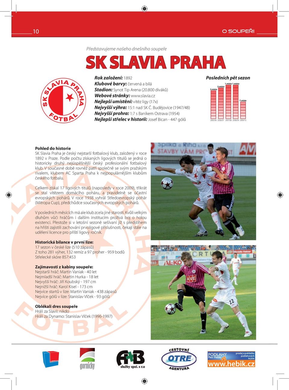 místo.místo.místo.místo / / / / / Pohled do historie SK Slavia Praha je český nejstarší fotbalový klub, založený v roce v Praze.