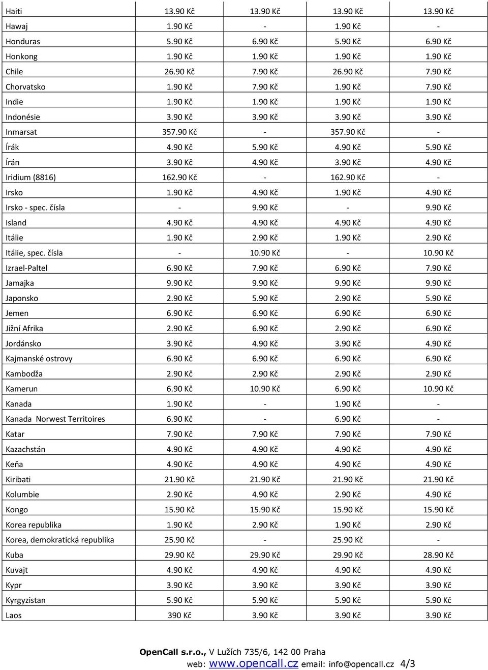 90 Kč - 162.90 Kč - Irsko 1.90 Kč 4.90 Kč 1.90 Kč 4.90 Kč Irsko - spec. čísla - 9.90 Kč - 9.90 Kč Island 4.90 Kč 4.90 Kč 4.90 Kč 4.90 Kč Itálie 1.90 Kč 2.90 Kč 1.90 Kč 2.90 Kč Itálie, spec.