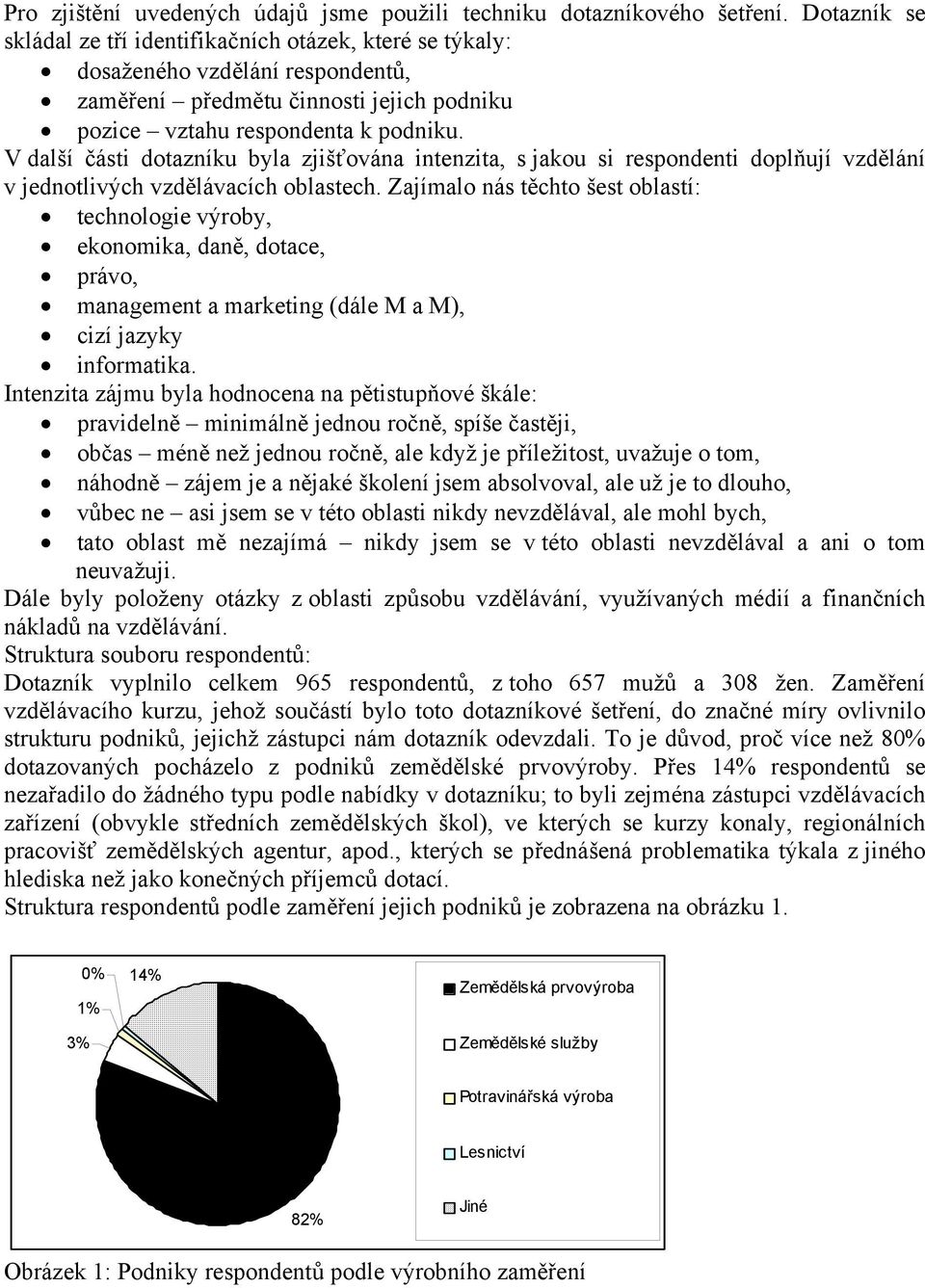 V další části dotazníku byla zjišťována intenzita, s jakou si respondenti doplňují vzdělání v jednotlivých vzdělávacích oblastech.