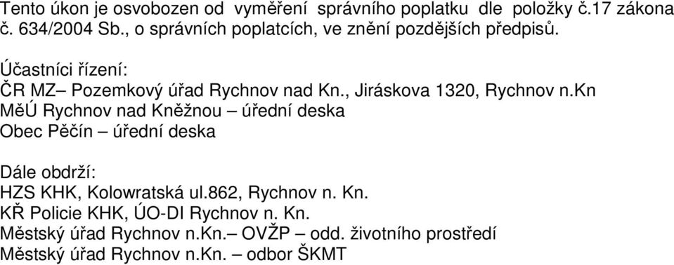 , Jiráskova 1320, Rychnov n.