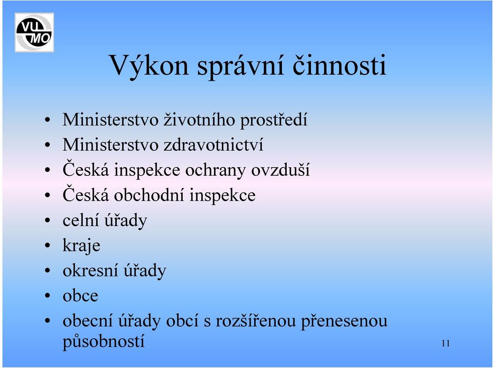 Česká obchodní inspekce celníúřady kraje okresní úřady