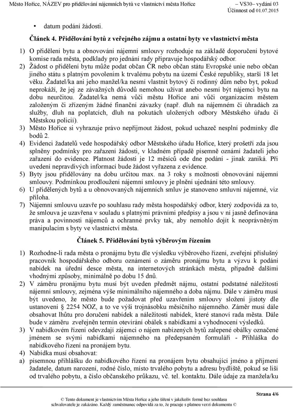 rady připravuje hospodářský odbor.