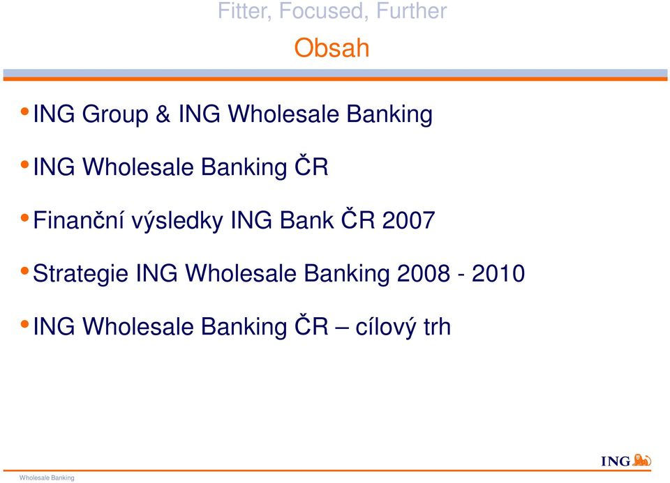 Bank ČR 2007 Strategie ING