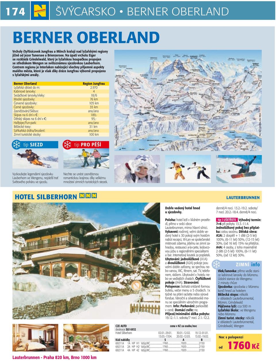 Centrem regionu je Interlaken nabízející všechny příjemné aspekty malého města, které je však díky dráze Jungfrau výborně propojeno s lyžařskými areály.