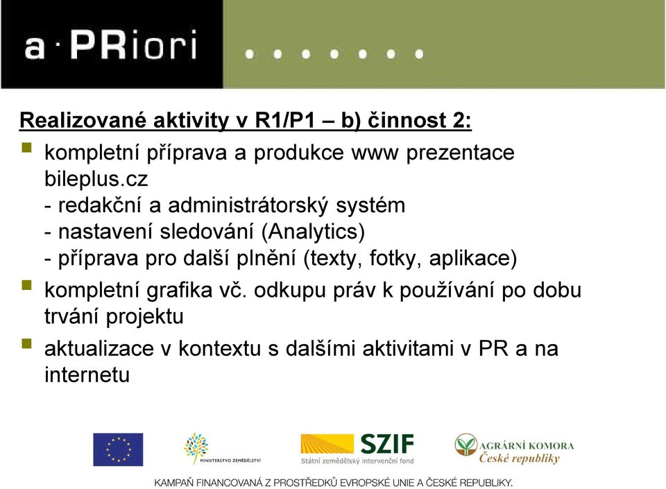 cz - redakční a administrátorský systém - nastavení sledování (Analytics) - příprava pro