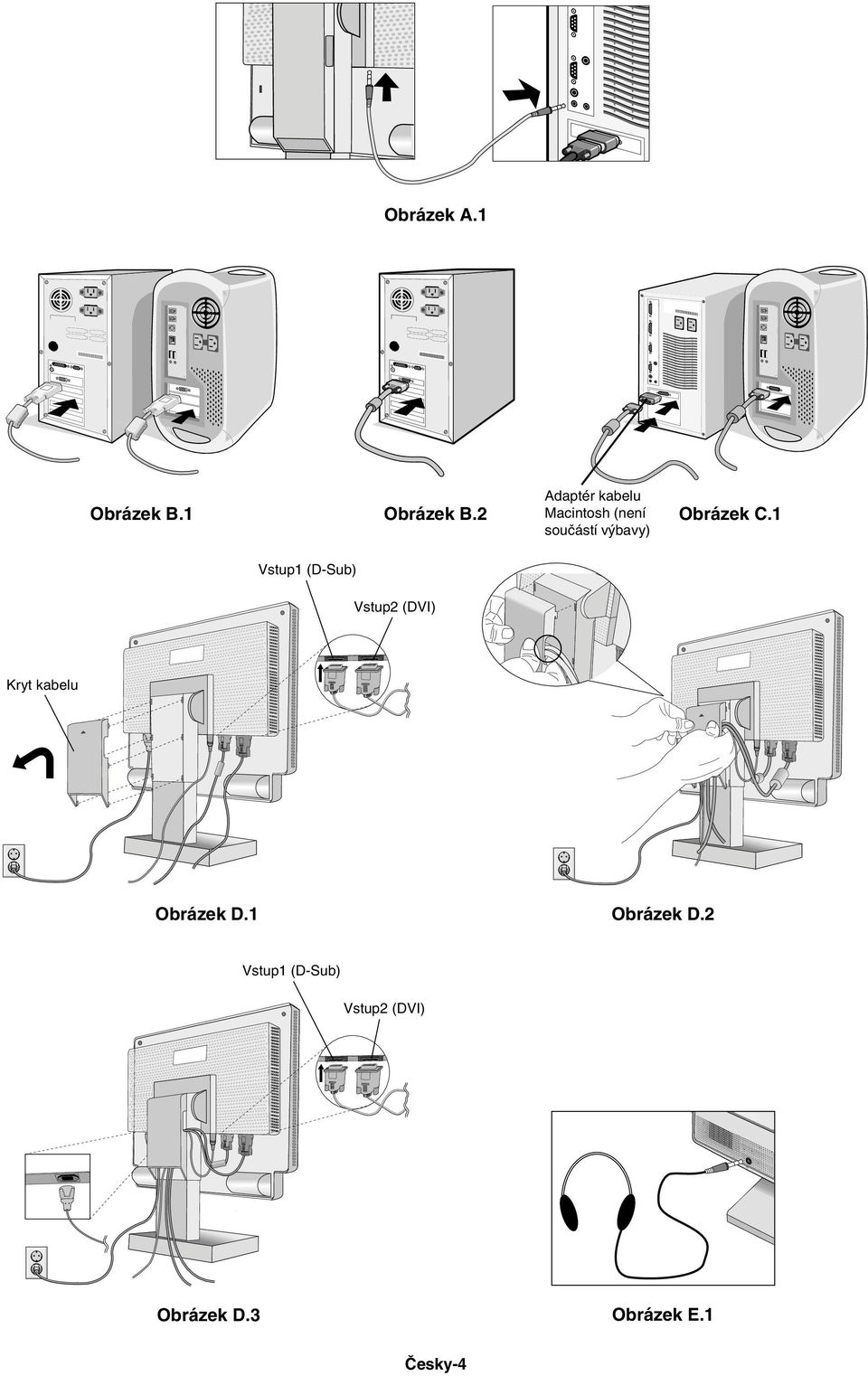 2 Adaptér kabelu Macintosh (není souãástí v bavy)