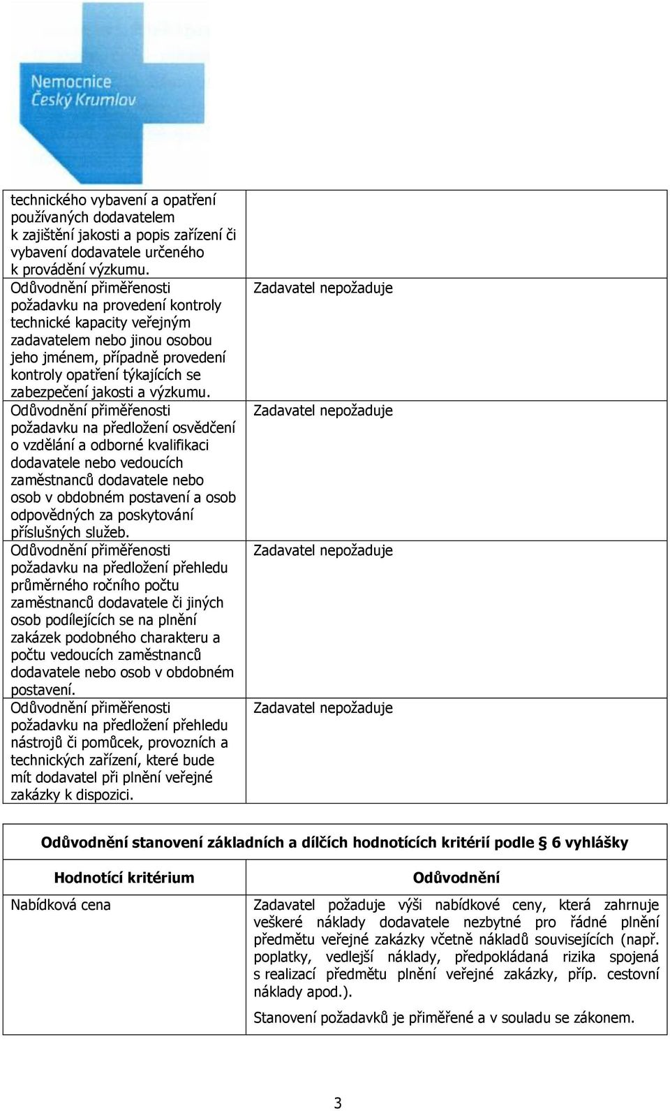 požadavku na předložení osvědčení o vzdělání a odborné kvalifikaci dodavatele nebo vedoucích zaměstnanců dodavatele nebo osob v obdobném postavení a osob odpovědných za poskytování příslušných služeb.