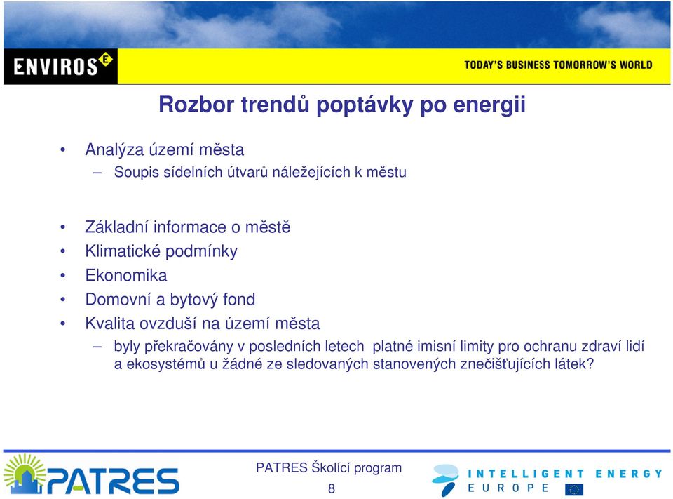 Kvalita ovzduší na území města byly překračovány v posledních letech platné imisní limity