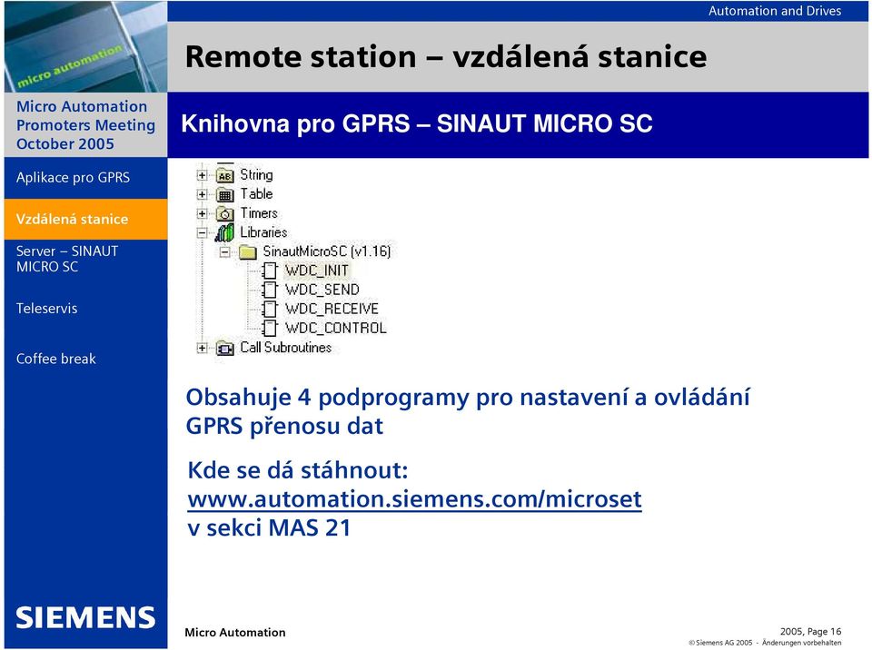 ovládání GPRS přenosu dat Kde se dá stáhnout: www.