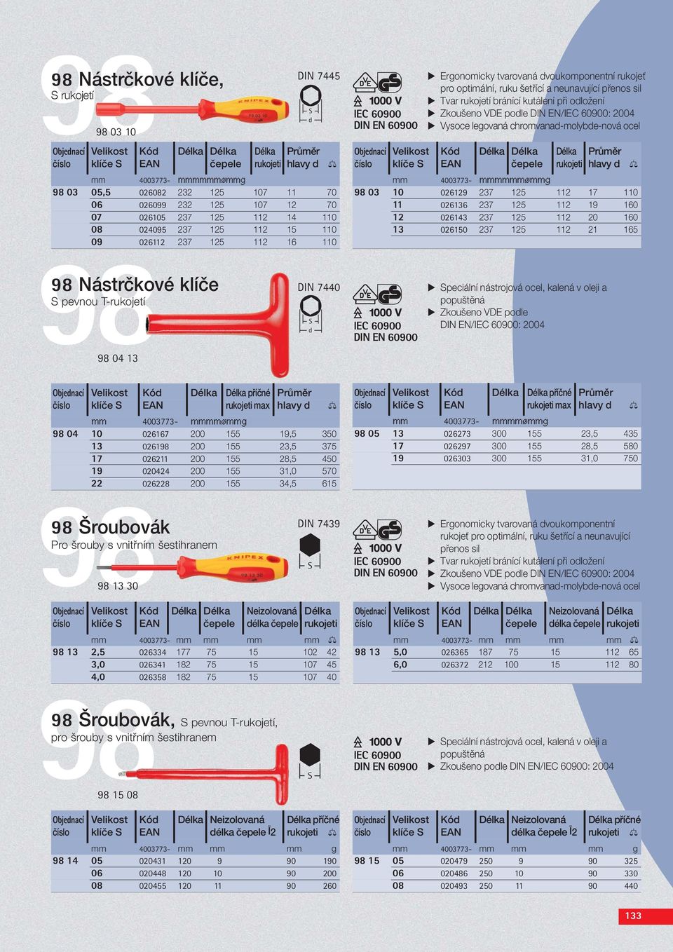rukojeti 0 hlavy d 0 Délka 0 Délka 0 Délka 0 Průměr číslo 0 klíče S 0 EAN 0 0 čepele 0 rukojeti 0 hlavy d mm 4003773- mmmmmmømmg 98 03 05,5 026082 232 125 107 11 70 06 026099 232 125 107 12 70 07