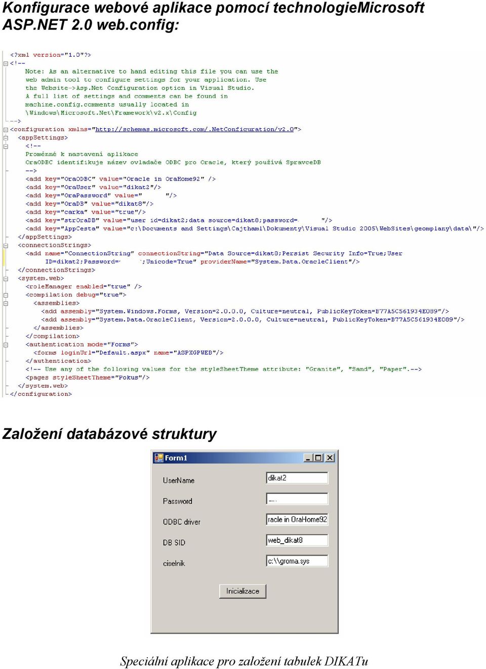 config: Založení databázové struktury