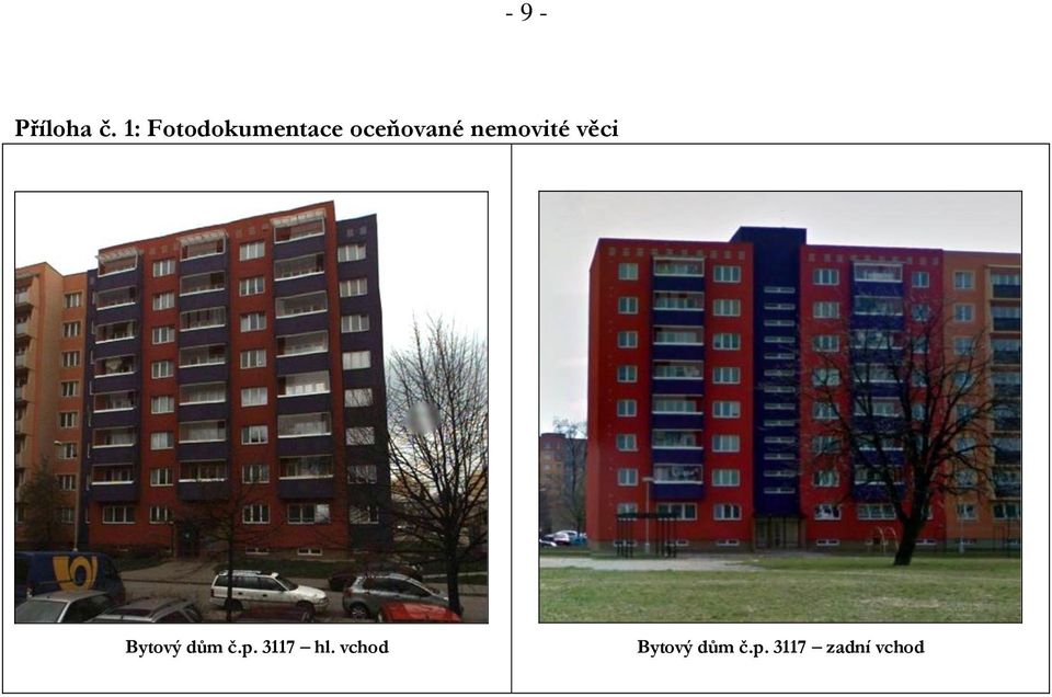 nemovité věci Bytový dům č.p.