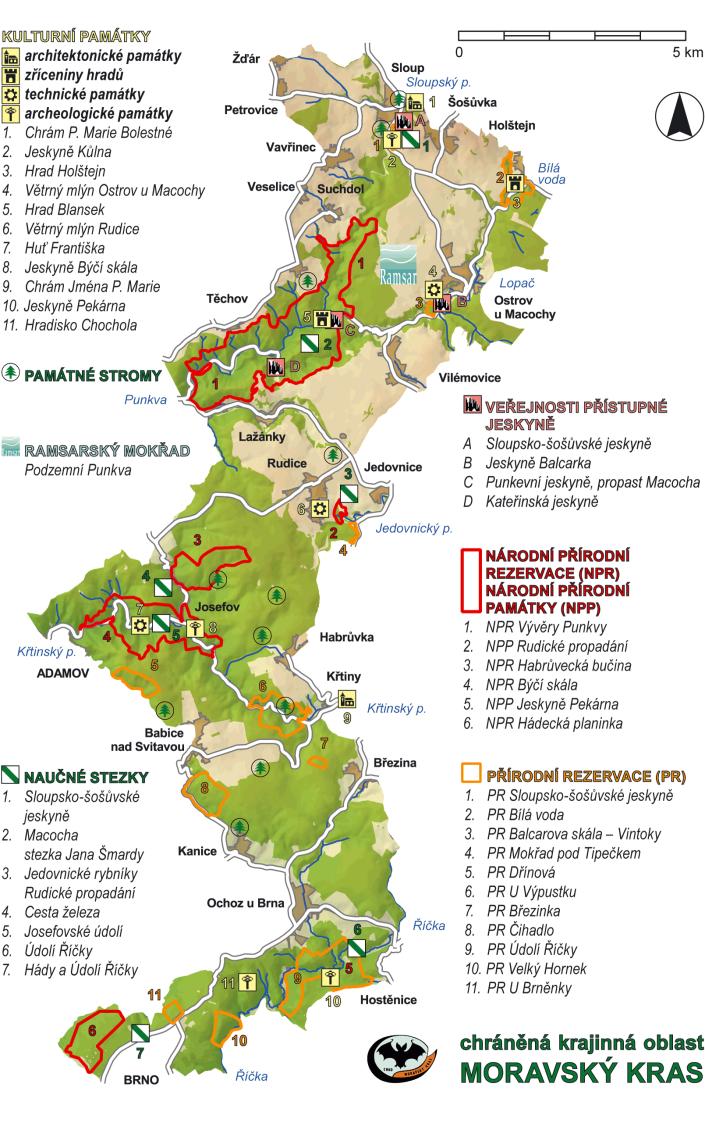 2. LOKALITA 2.1. Chráněná krajinná oblast Moravský kras Chráněná krajinná oblast Moravský kras, tak jak ji známe dnes, představuje výsledek geologického vývoje, trvajícího mnoho set miliónů let.