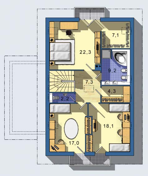 1830 m 2 s garážou 117 600 64 700 1126 m 2 1362 m 2 7318 m 3 1760 m 2 1072 m 2 2 kwh/m 2 746 m 3 poschodový dom vhodný do dvojpodlažnej zástavby dom možno osadiť na úzke parcely, čo najbližšie ku