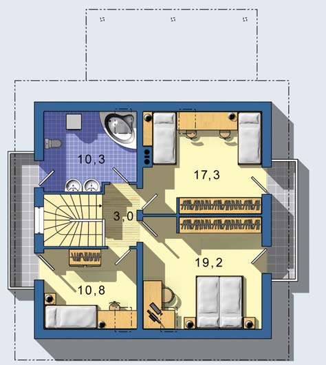 13 m 2 PRÍZEMIE [celková plocha 60 m 2 ] s prístreškom 97 600 3 700 810 m 2 984 m 2 49 m 3 12 m 2 83 m 2 47 kwh/m 2 7640 m 3 dvojpodlažný dom s obytným podkrovím bez podpivničenia malá možnosť