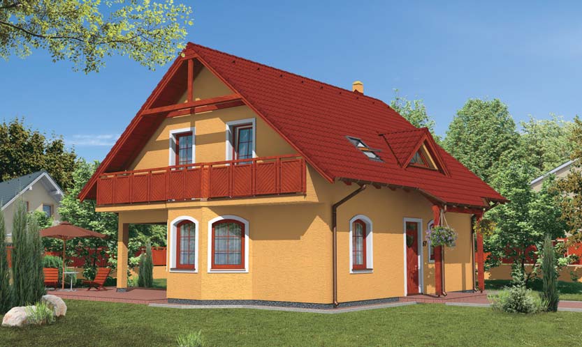 KLASIK 108 predpokl potreba energie za rok dom strednej veľkostnej kategórie vhodný do dvojpodlažnej okolitej zástavby objemovo malý, ale spĺňa požiadavky aj pre náročnejšie bývanie dispozičným