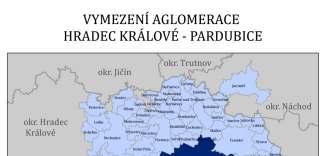 Vymezení Hradecko-pardubické aglomerace Vymezení na základě dojížďky do škol a