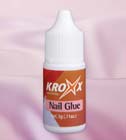 KROXX NAIL GLUE Kód ãíslo: KN003 Opis v robku: Nádobka s neupchávajúcim sa aplikátorom a praktick m uzáverom je vhodná aj na kaïdodenné nosenie.