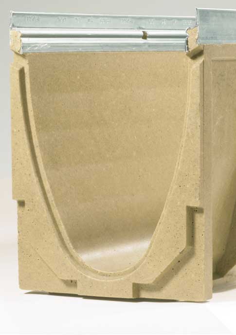 ACO DRAIN Osvûdãená surovina v nové formû: Tûleso Ïlabu z polymerického betonu ACO Zvláštní složení materiálu a nejmodernější výrobní technologie propůjčují polymerbetonu ACO vynikající vlastnosti: