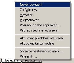 Rozvržení a výkresový prostor výkresový prostor je určen k rozvržení výkresu, max.