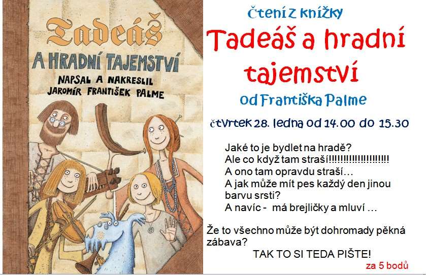 L e d e n 2 0 1 6 Češtihrátky se zvířátky čtvrtek 14. ledna od 14.00 do 15.30 Tyto češtihrátky se bude všechno točit kolem zvířat. Čekají vás chlupaté přesmyčky, bodlinaté tajenky a šupinaté rébusy.