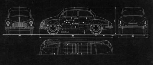 LEGENDÁRNÍ ŠKODA 1000 MB JAK TO VLASTNĚ ZAČALO Návrh lidového vozu klasické koncepce Š 900 z 30. září 1953 Dne 1.