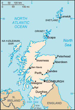 A MOUNTAINOUS COUNTRY in N of GB Area - comparable to the size of the CR Population 5 million people Climate - temperate and oceanic, very changeable Edinburgh - the capital city Glasgow - Scotland's