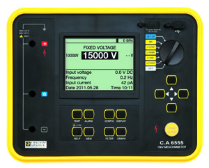 Měřiče izolačních odporů do 15 kv > Široký měřicí rozsah od 10 kω do 30 TΩ - Nabíjecí proud 5 ma - Velká podsvícená LCD obrazovka s digitálním displejem, bargrafem a grafy R(t)+u(t), i(t) a i(u) -