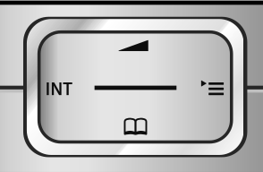 Ovládání telefonu Ovládání telefonu Ovládací tlačítko Dále v manuálu je černě označena ta strana ovládacího tlačítka (nahoře, dole, vpravo, vlevo), kterou musíte v dané situaci stisknout (například v