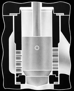 Ventil HP Produktový bulletin Obrázek 6. Vnitřní sestava Fisher HPS s kuželkou ventilu Micro-Flute Obrázek 7.