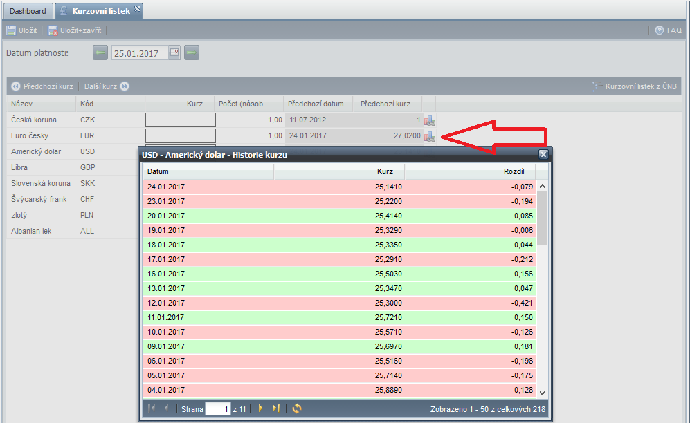 Měny Hromadné načtení kurzů Načítání kurzovního lístku z ČNB (ECB) bylo rozšířeno o možnost zpětného načtení kurzů za více dní. Postup: 1. Uživatel zvolí hromadné načítání 2.