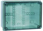 HIL-BOX Elektrické krabice Pevné, protinárazové elektrické krabice, je možno voliť so šedým alebo transparentným viečkom.