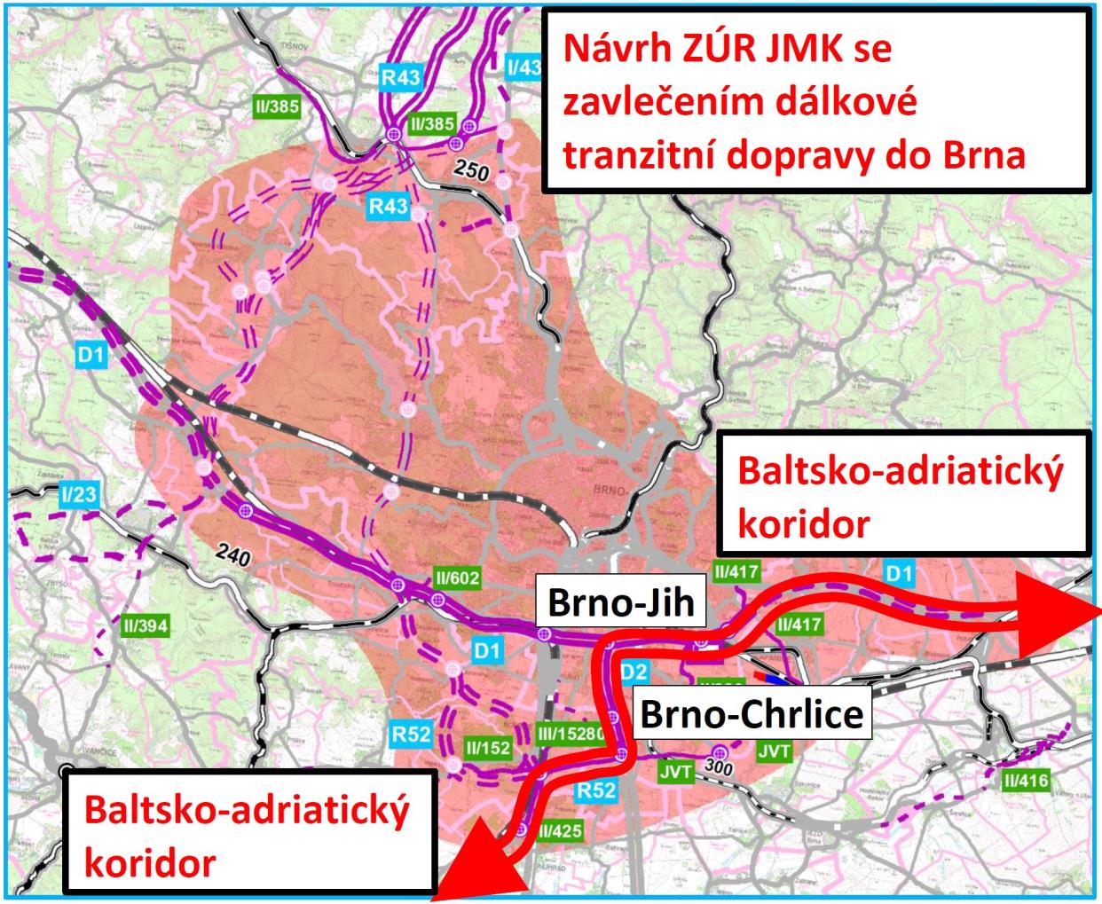 Zatajený transevropský Baltsko-adriatický koridor Naprosto nehorázné zavlékání další tranzitní