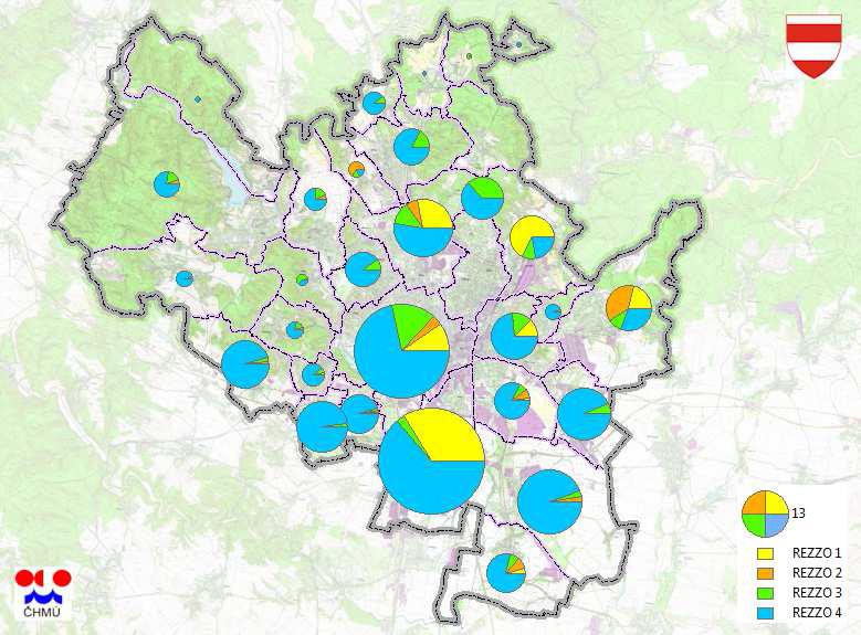 znečistění ovzduší v JMK Na jihu Brna a v