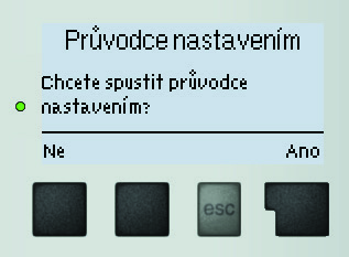 Nastavení E.2 Pomoc při uvádění do provozu průvodce nastavením Pokud regulátor poprvé zapnete, objeví se na displeji požadavek nastavení jazyka a hodin.