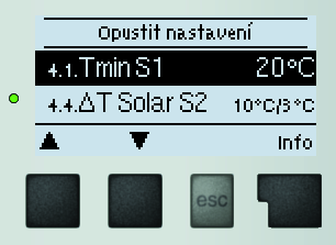 Nastavení 4. - Nastavení V menu 4. Nastavení se nastavují parametry systému. Menu se ukončuje stiskem esc nebo volbou Opustit Nastavení. 4.1.