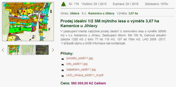 2.1. Stanovení jednotkové ceny pozemku pomocí porovnávací metody: Porovnávací hodnota oceňovaného majetku je stanovena s využitím dále uvedených srovnávacích nemovitostí, které byly v minulosti již