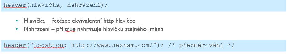 Session PHP - Protokol http je bezstavový a proto neumí udržet relaci mezi klientem a serverem. Tento fakt lze v prostředí PHP vyřešit prostřednictvím session.
