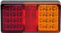 3-KOMOROVÉ SVETLO Univerzálne, pravouhlé, vyhotovenie LED, Použiteľné pri 12 V a 24 V Trieda ochrany: IP6K9K Výkon: 8 W Vrátane upevnenia Pripojenie: prípojný kábel, dĺžka 0,5 m Označenie Potrebný