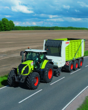 CLAAS CMATIC. Plynulá jízda. Využití opravdového potenciálu. Při pojezdových rychlostech 0,05 km/h až 50 km/h je možné využít plný pracovní výkon.