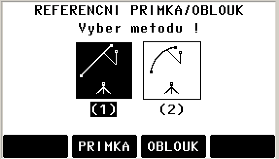 Referenční prvek Tento program umožňuje jednoduché vytyčování nebo ověřování stran budov, přímých silničních úseků, jednoduchých zemních prací apod.