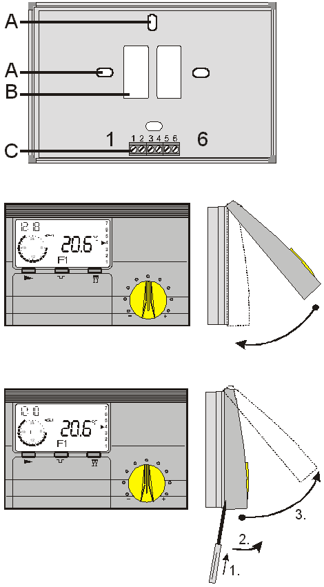 Část 3: Instalace a uvedení do provozu Instalace Část 3: Instalace a uvedení do provozu Instalace Instalace PIN 1+2 OT-BUS Montáž 1. Na stěnu upevnit rám (asi ve výšce očí) 2.