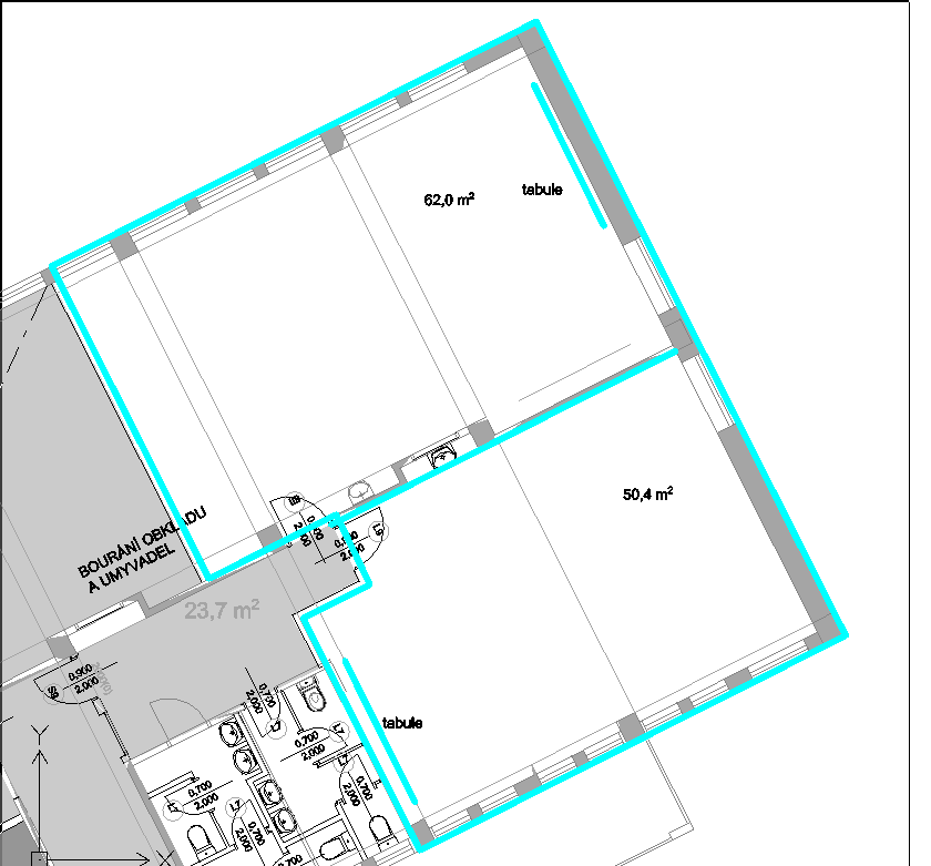 3. ZADÁNÍ DEKPROJEKT s.r.o. Předmětem studie jsou dvě učebny o podlahové ploše 62 m 2 a 50,4 m 2 v 1.NP objektu ZŠ Odolena Voda.